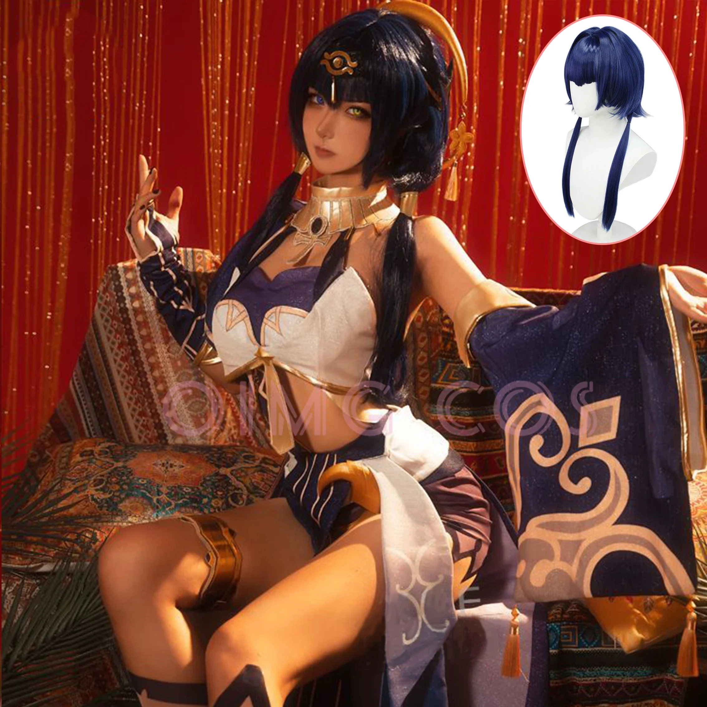 

Genshin Impact Candace Cosplay Costume Uniform Wig Anime Halloween Costumes for Girl Game