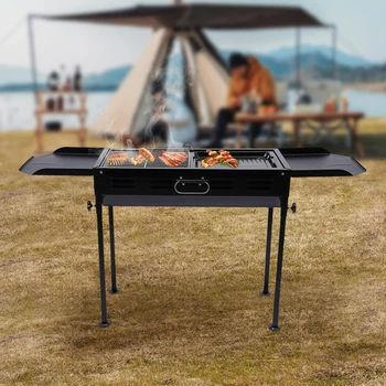 Portable Charcoal Grill with Collapsible Design 1