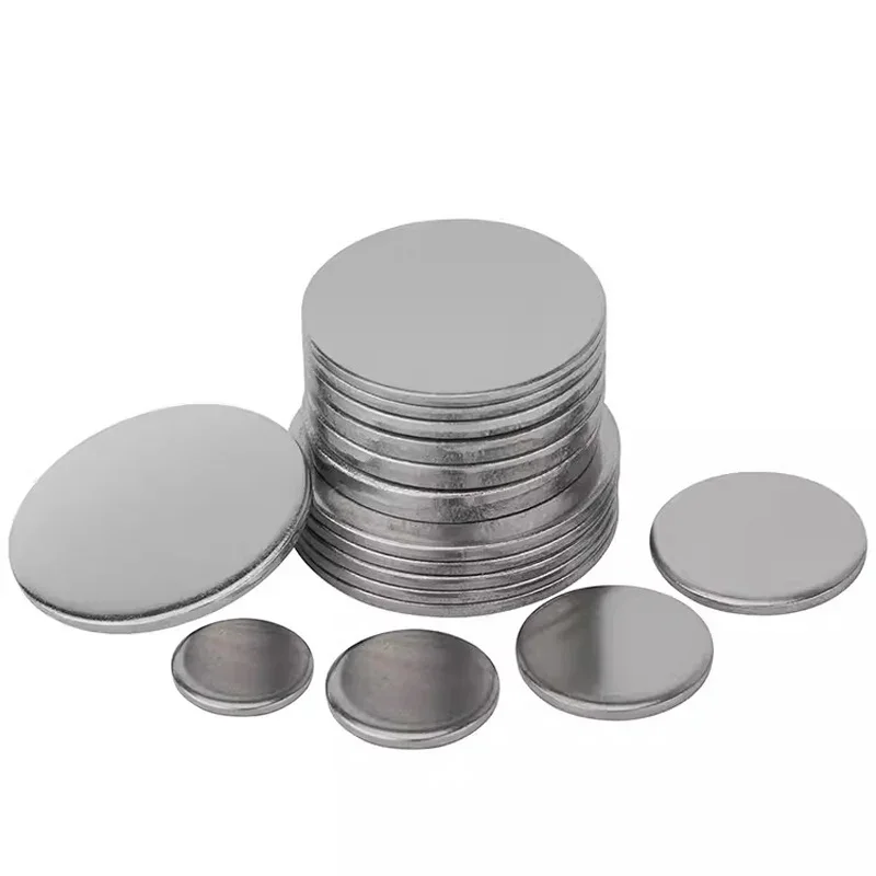 20개 직경 13/14/15/16/18/20mm 두께 1mm-3mm 304 스테인리스 스틸 원형 플레이트 디스크 패드 플레이트 시트 원형 평판 와셔