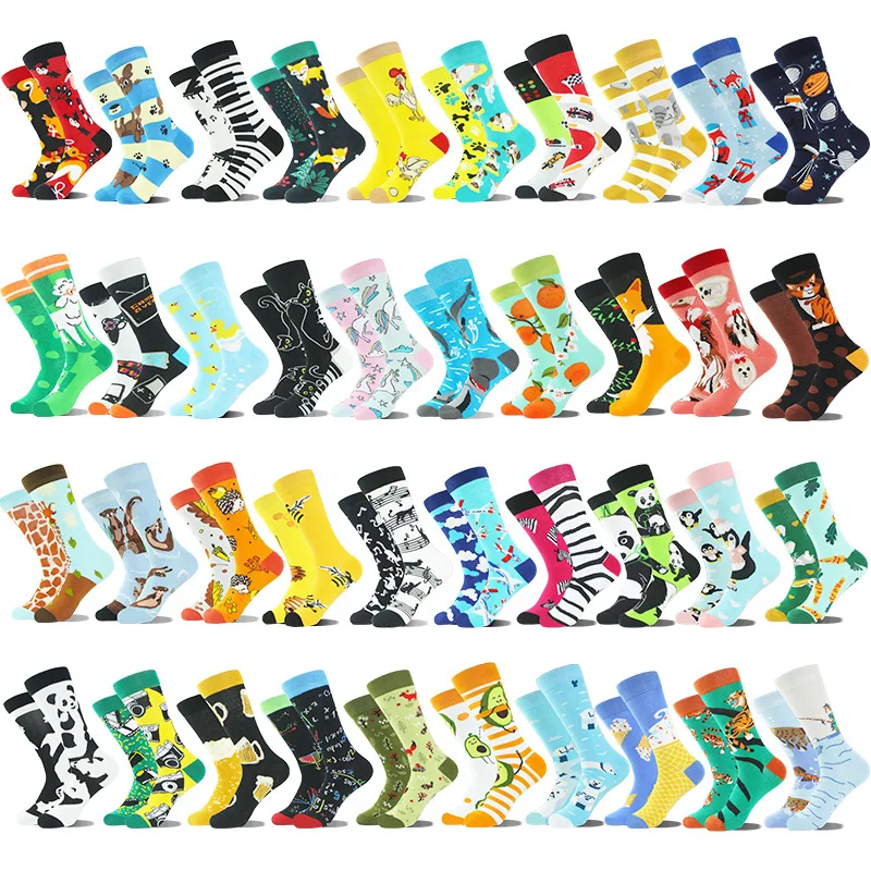 

2023 NewCreative AB Asymmetric Cotton Socks Men Socks Long Sock Men‘s Sock Personality Hip Hop Harajuku Funny Sock for Women