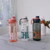 0.6L/0.8L/1L Large Capacity Water Bottles Plastic Leak Proof Travel Kettle Lightweight with Handle Strap Clear Drink Bottle