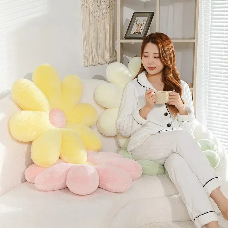 60/80CM 8-petal Chrysanthemum Pillow Bed Head Flower Petal Shaped Cushion Chair Sofa Cushion Cute Pillow Floor Cushion - Image 4