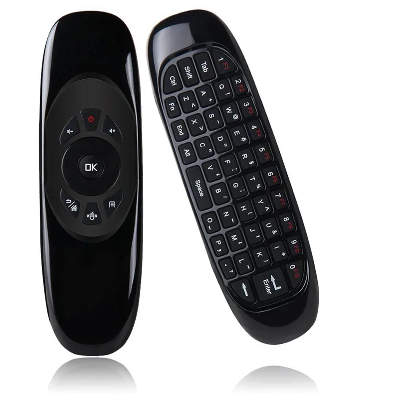 Backlight Air Mouse Recarregável Controle Remoto sem Fio Teclado para Android tv Box Computador Espanhol Russo Inglês 2.4g C120 - Imagem 4