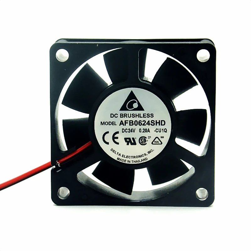 

New For Delta 6020 6CM AFB0624SHD 24V 0.20A 2-wire Double Ball Inverter Fan