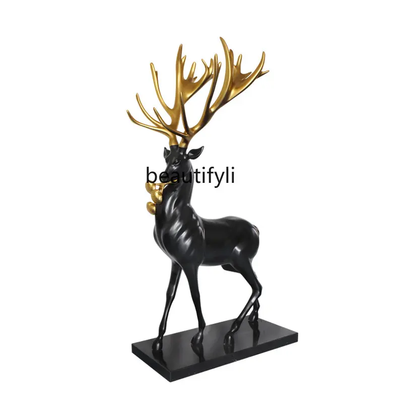 

lt Sales Office Hall Lucky Lucky Deer Large Floor Sculpture Art Hotel Lobby Indoor Soft Animal Ornaments