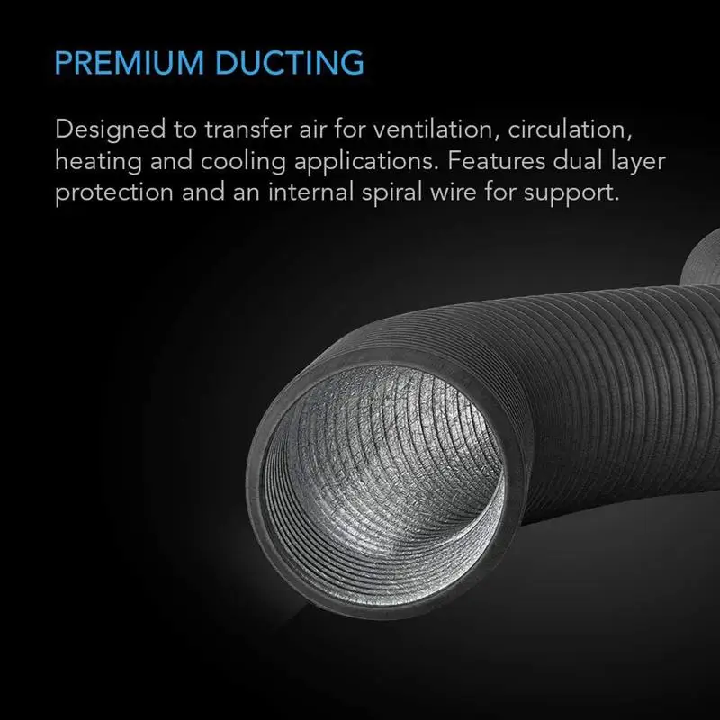 Flexible 4/6 Inch Aluminum Ducting 10/16 Feet Dryer Vent Hose Heavy-duty 4 Layer Dryer Vent Tube PVC Tube Ventilation Exhaust