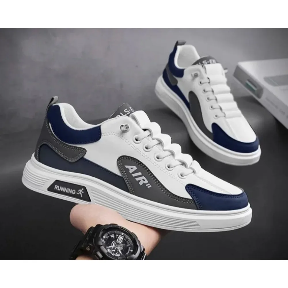 New Men's Shoes Leather Low Cut Fashion Trendy Running Sports Men's Casual Trendy Shoes - Image 4
