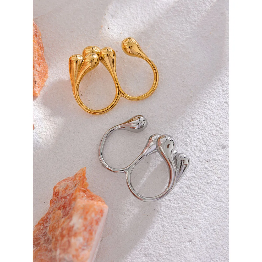 Yhpup Stainless Steel Ring for Women