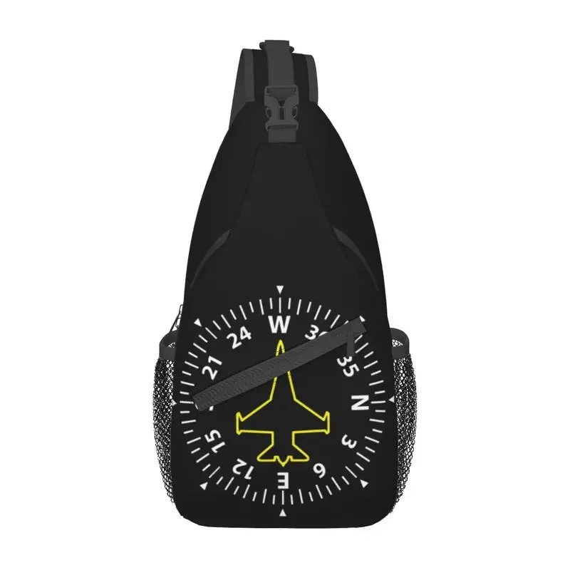 

Fashion Jet Fighter Pilot Crossbody Sling Backpack Men Aviation Airplane Aviator Shoulder Chest Bags for Travel Cycling