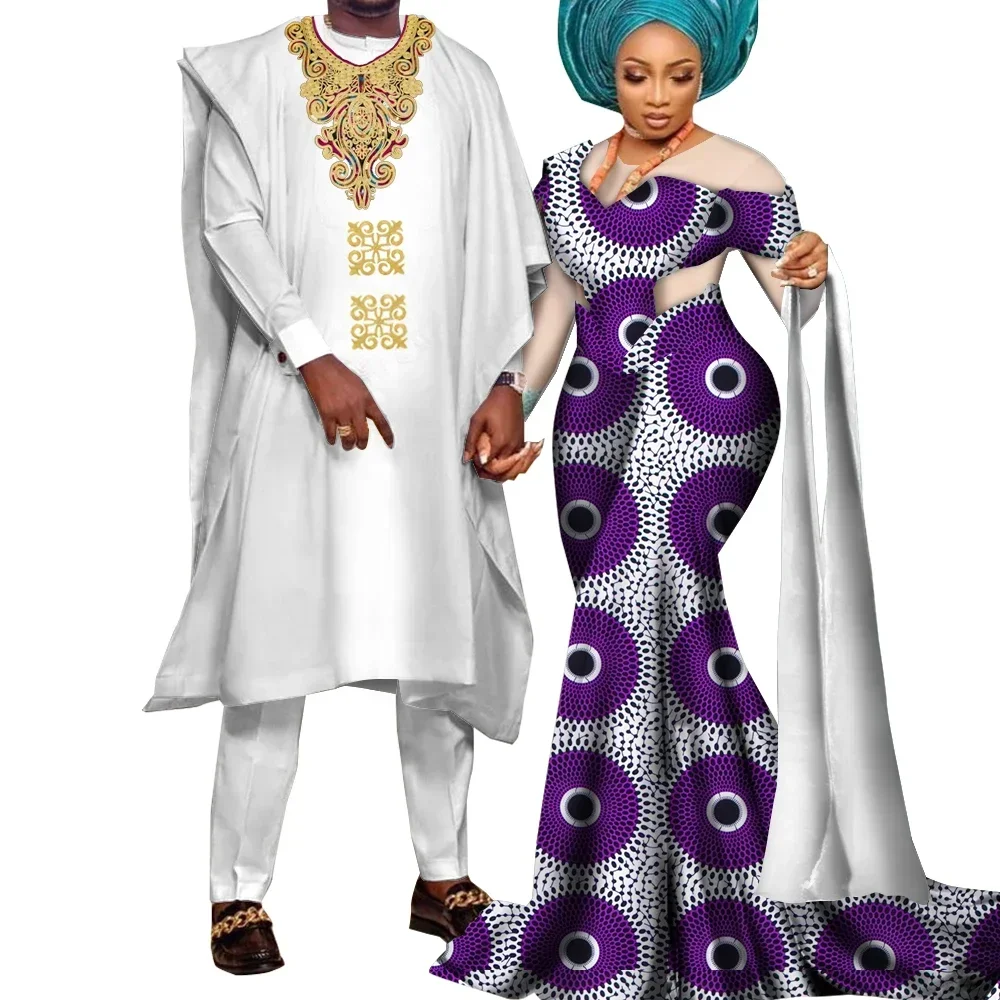 Ensemble Deux Pièces Africain Tribalbyn RERE - Bleu Et Or - Taille S - Neuf Avec étiquette