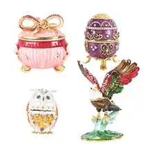 

Jewelry Storage Case Necklaces Bracelet Trinket Figurine Box Dressing Table Display Decor Organizer Container