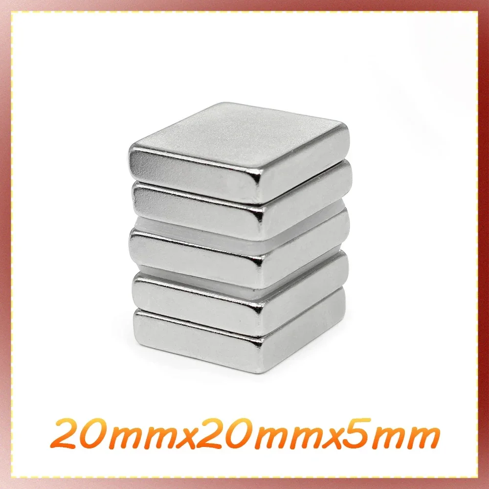 

1/2/5/10/20/30PCS 20x20x5 Block Strong Powerful Magnets 20x20x5mm Permanent Magnet 20X20mm Square Neodymium Magnet 20*20*5