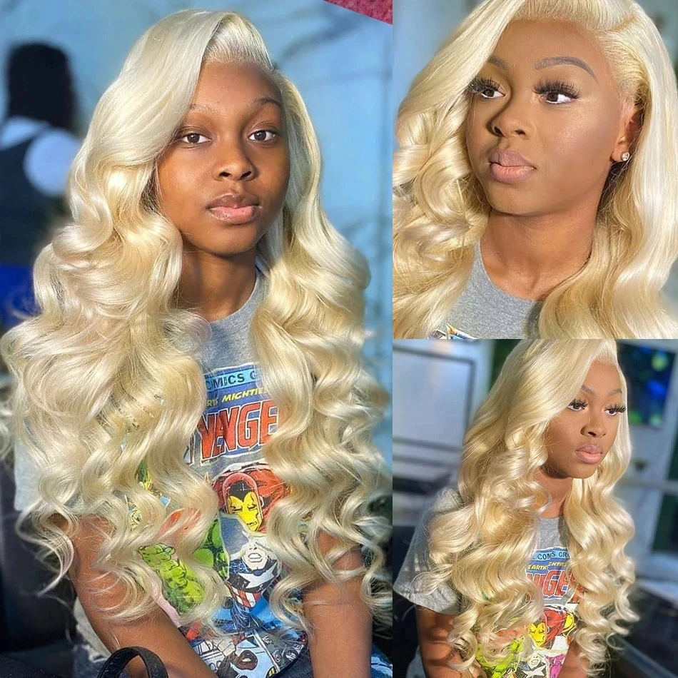 

HD Transparent 613 Blonde Body Wave 13x6 Lace Front Human Hair Wig Preplucked 13x4 Honey Blonde Lace Frontal Wigs For Women