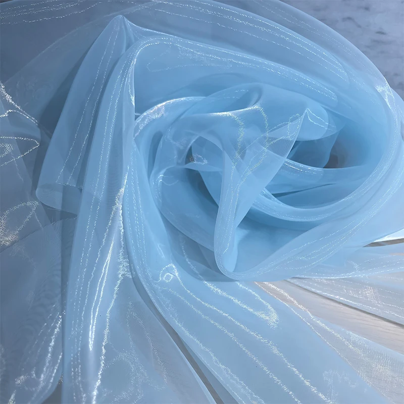 sky blue tulle fabric 3m wide