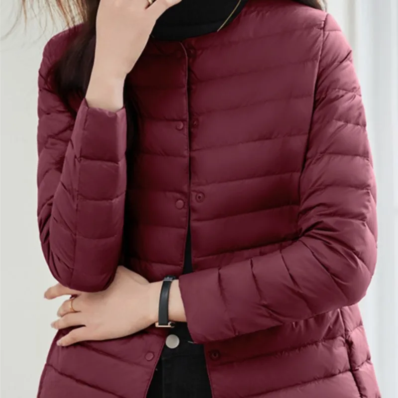 Winter New Golf Lightweight down Jacket Women's Duck Liner Collarless Bottoming Top Golf Coat