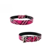 Pet collar plaid cloth dog collar classic PU dog walking dog pet supplies four seasons outing 3