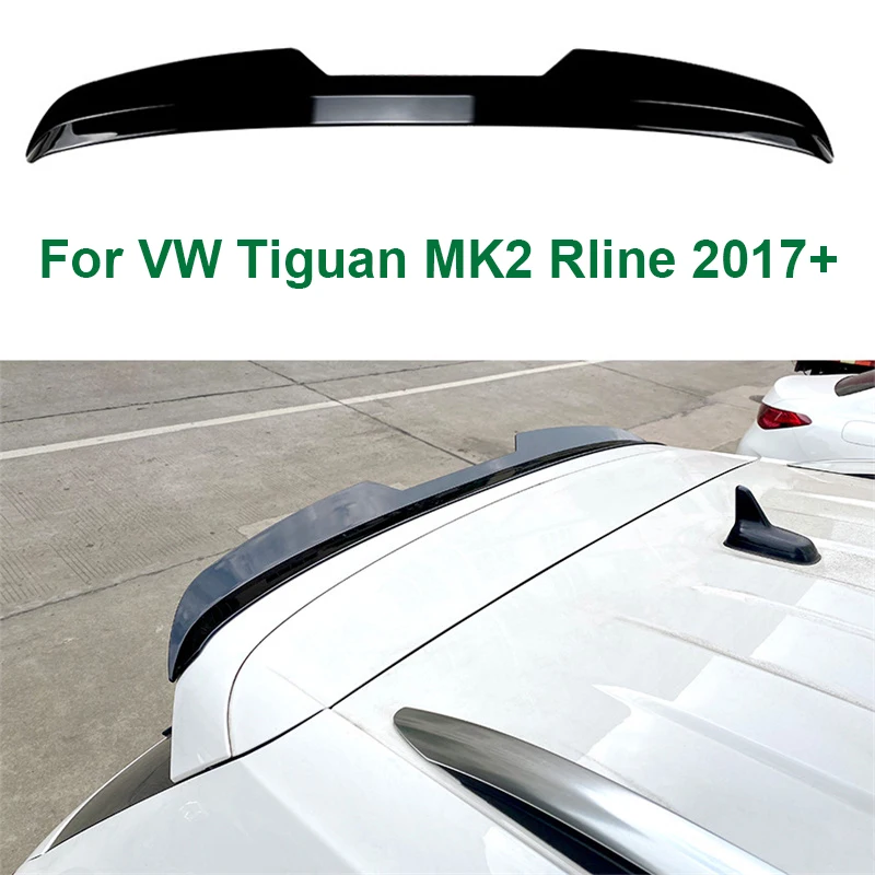 

Gloss Black Rear Trunk roof Spoiler Wing For VW Tiguan MK2 Rline 2017+ ABS Trunk top Spoiler Wings Lip