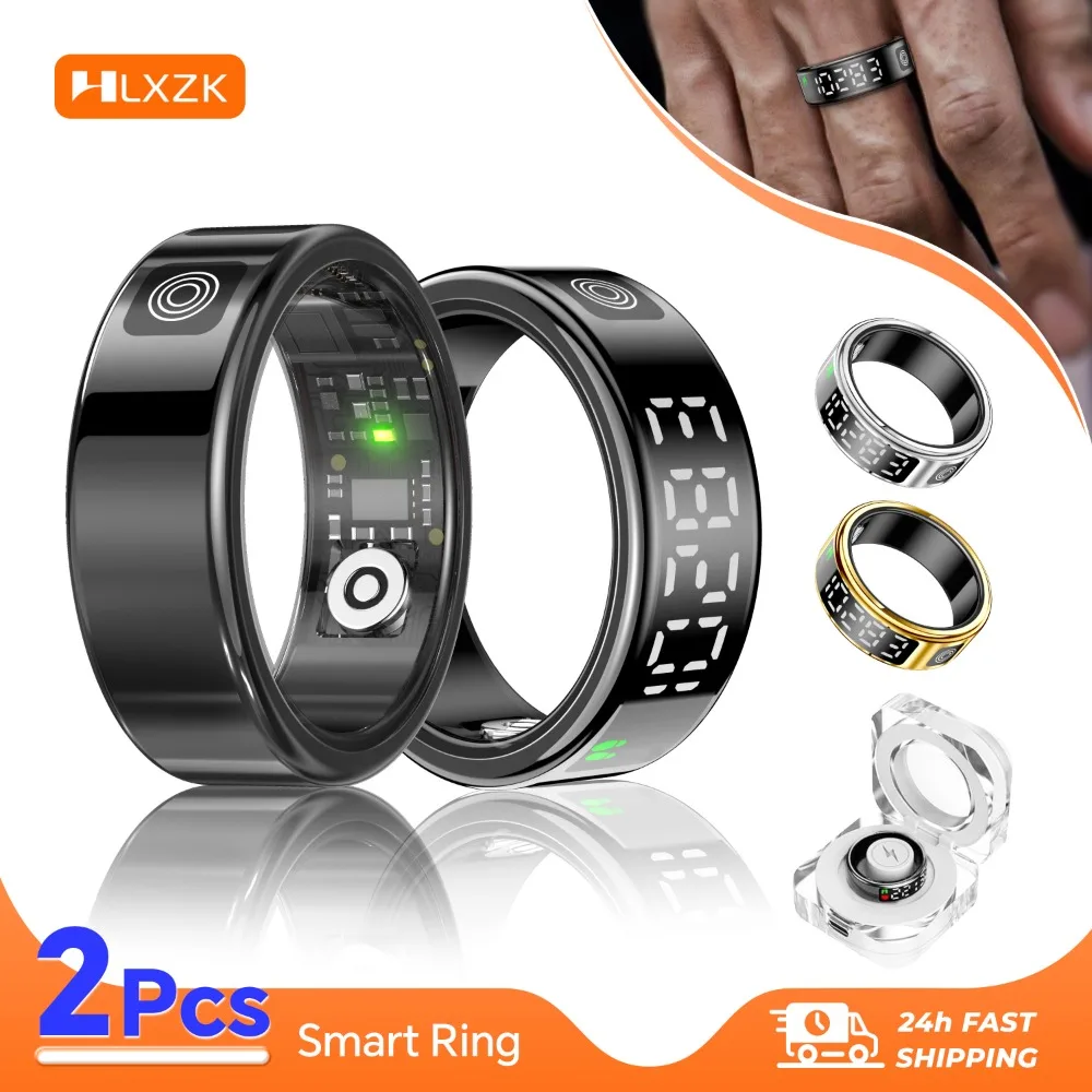Waterproof Bluetooth Smart Ring for Men and Women with Heart Rate Monitoring