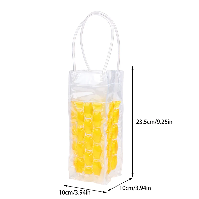 Portable Practical Champagne Beer Iced Tote Bag PVC Insulated Red Wine Handbag Holder Outdoor Wine Bottle Freezer Bag