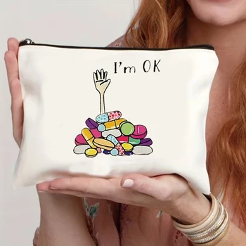 Borsa da viaggio per cosmetici, borsa per il trucco con cerniera, borsa da toilette, astuccio, borsa organizer, custodia portaoggetti, pochette da donna, regalo raffinato per amici e insegnanti, regalo souvenir