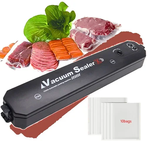 

Хост вакуумной упаковочной машины + 10 пакетов для запечатывания | Набор прочных упаковочных машин для вакуумной упаковки