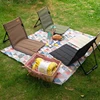 Foldable Camping Chair Metal Outdoor Garden Park Single Lazy Backrest Cushion Beach Park Portable Chair Lazy Lawn Cushion 4