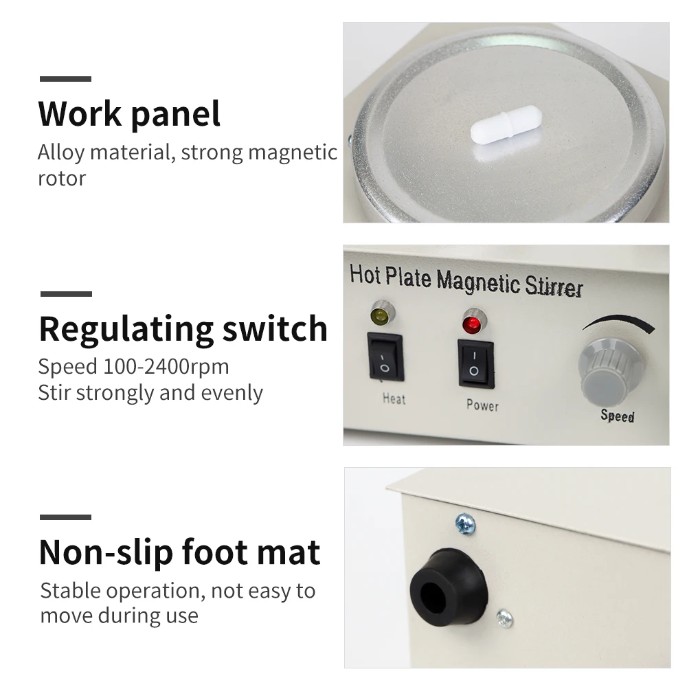 79-1 Heating Magnetic Stirrer 1L Hot Plate Laboratory Stirrer Heating Magnetic Mixer With Stir Bar 1L 2400rpm Lab Equipment