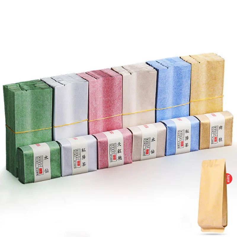 50PCS 오픈 탑 실크 알루미늄 호일 사이드 거싯 가방 열 씰링 커피 콩 차 향..