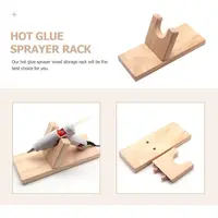 Hot Melt Glue Gun Solid Wood Bracket Accessories Material Creative Diy Tool Bracket Wooden Shelf Fixed Glue Gun Head Base 1