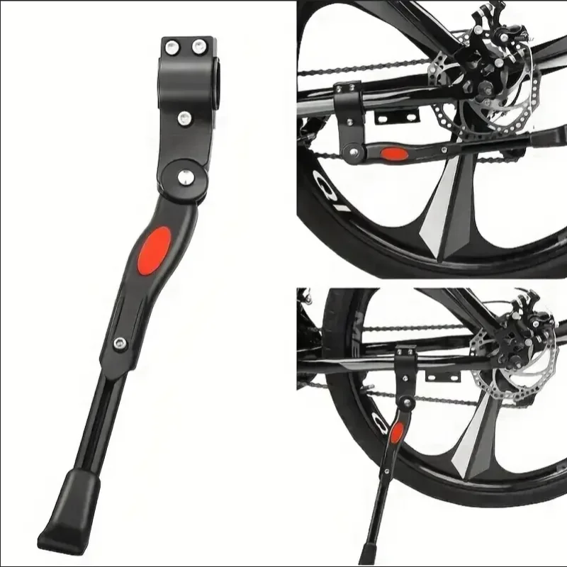Bicycle Kickstand Aluminum Alloy Kickstand Bicycle Rear Bracket Adjustable Length MTB 26 Inch Bicycle Side Support