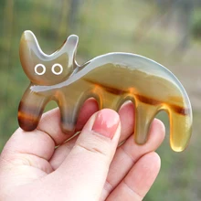 

Natural Horn Comb Wide Teeth Meridian Scraping Scalp Massage Relaxation Gua Sha Tools Promote Blood Circulation Anti-Static