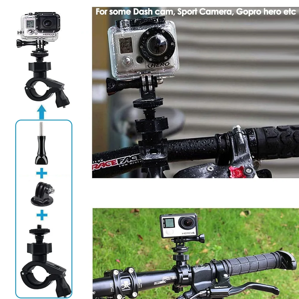 Bicycle Handlebar Mount Bike Holder For GoPro Hero 13 12 11 10 9 8 Insta360 X2 X3 x4 X5 DJI Osmo Action 5 4 3 SJCAM AKASO Camera