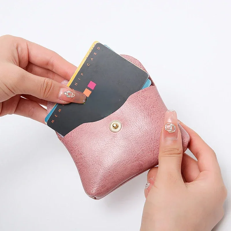 Simple Cute Coin Purse Portable Mini Data Cable Headphone Credit Card Mobile Phone Data Cable Key Organizing Bag Leather Wallet coin purse coin wallet change bag