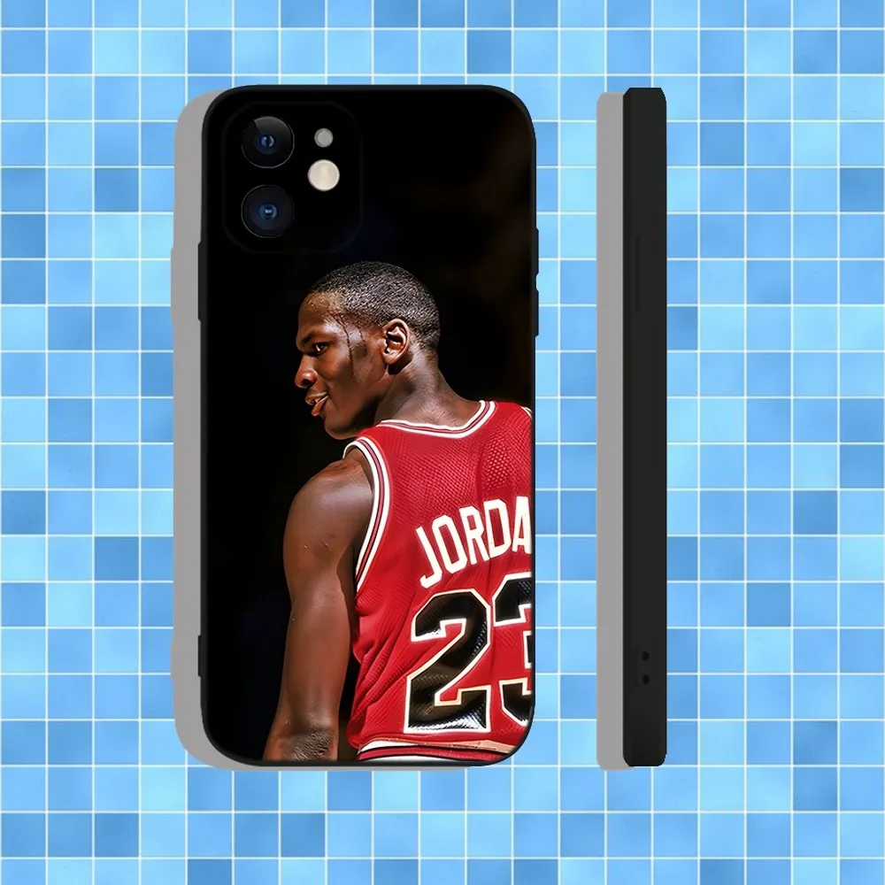 JordanS Basketball Soft Silicone Black Phone Case