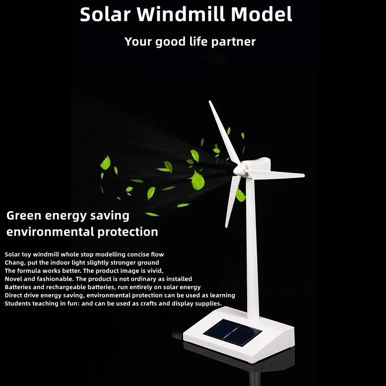 2 in 1 Solar Wind Generator Modell Geschenk Ausstellung Stehen Windmühle Pädagogisches Montage Kit Desktop Dekoration Power Generator