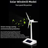 Générateur éolien solaire 2 en 1, modèle cadeau, support d'exposition, moulin à vent, Kit d'assemblage éducatif, décoration de bureau, générateur d'énergie 6