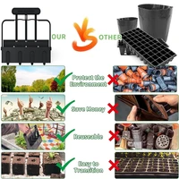 Soil Blocker Manual Soil Block Maker for Garden Lawn Farm Indoor and Outdoor Use R7UA 2