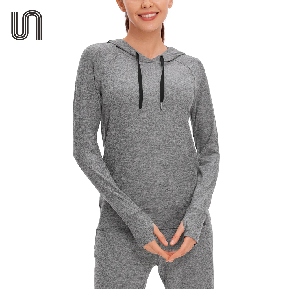 Women's Hoodie Long Sleeve Shirts Running Workout Top Pullover Sweatshirts with Pocket