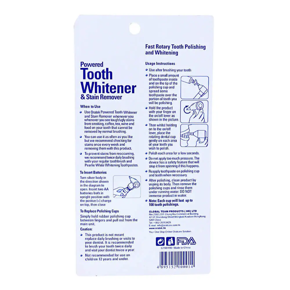 Electric Blue Tooth Polisher & Whitening Stain Remover