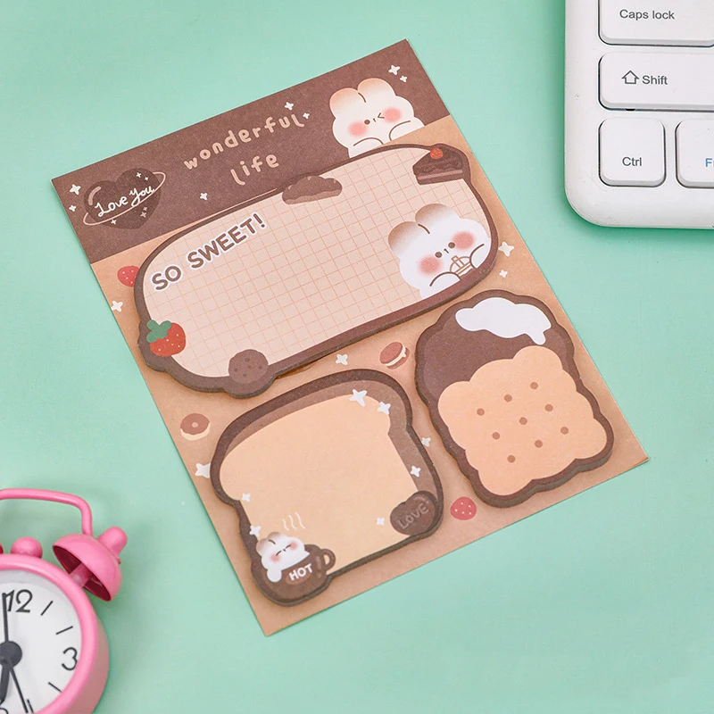 Lytwtw's-Cute Kawaii Animals Notes Notepad Cartoon Adhesive Memo Pad Office and School Supplies Stationery Sticker 4 Piece 5