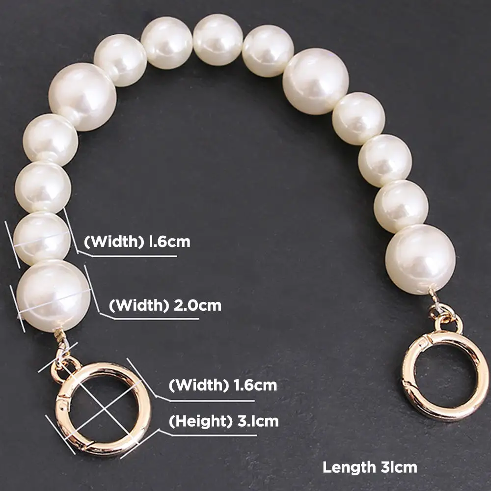 Elegant Pearl Chain Bag Strap - Versatile Handbag and Shoulder Bag Accessory