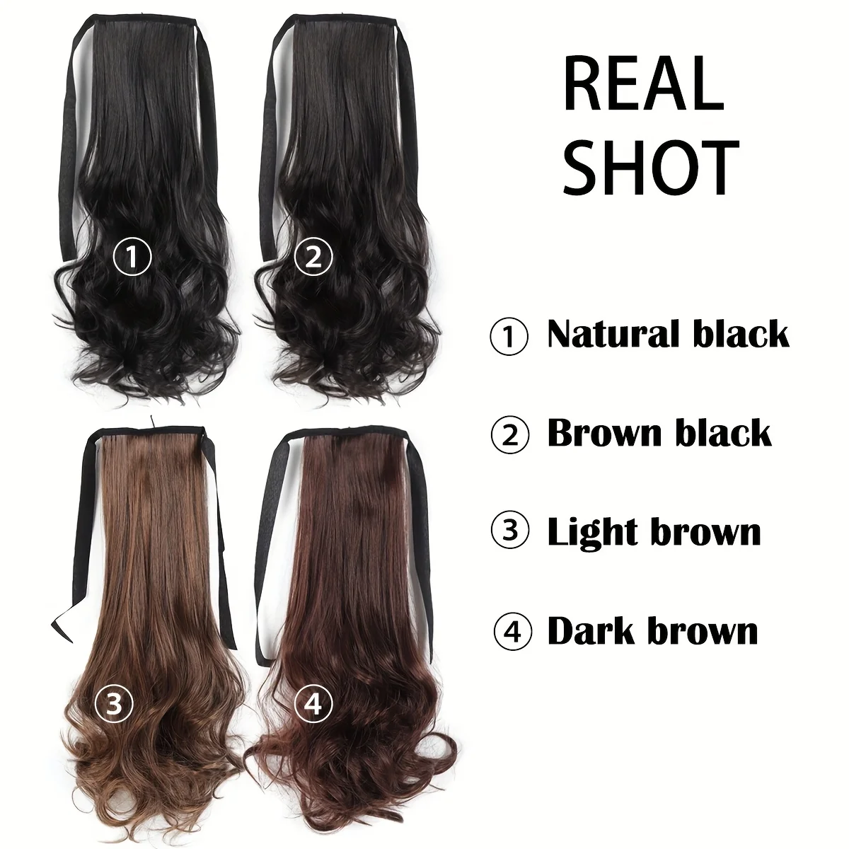 Women'S Heat-Resistant Synthetic Curly Wig Ponytail Curly Wave with Easy Attachment for Everyday Parties Hairstyle Extension