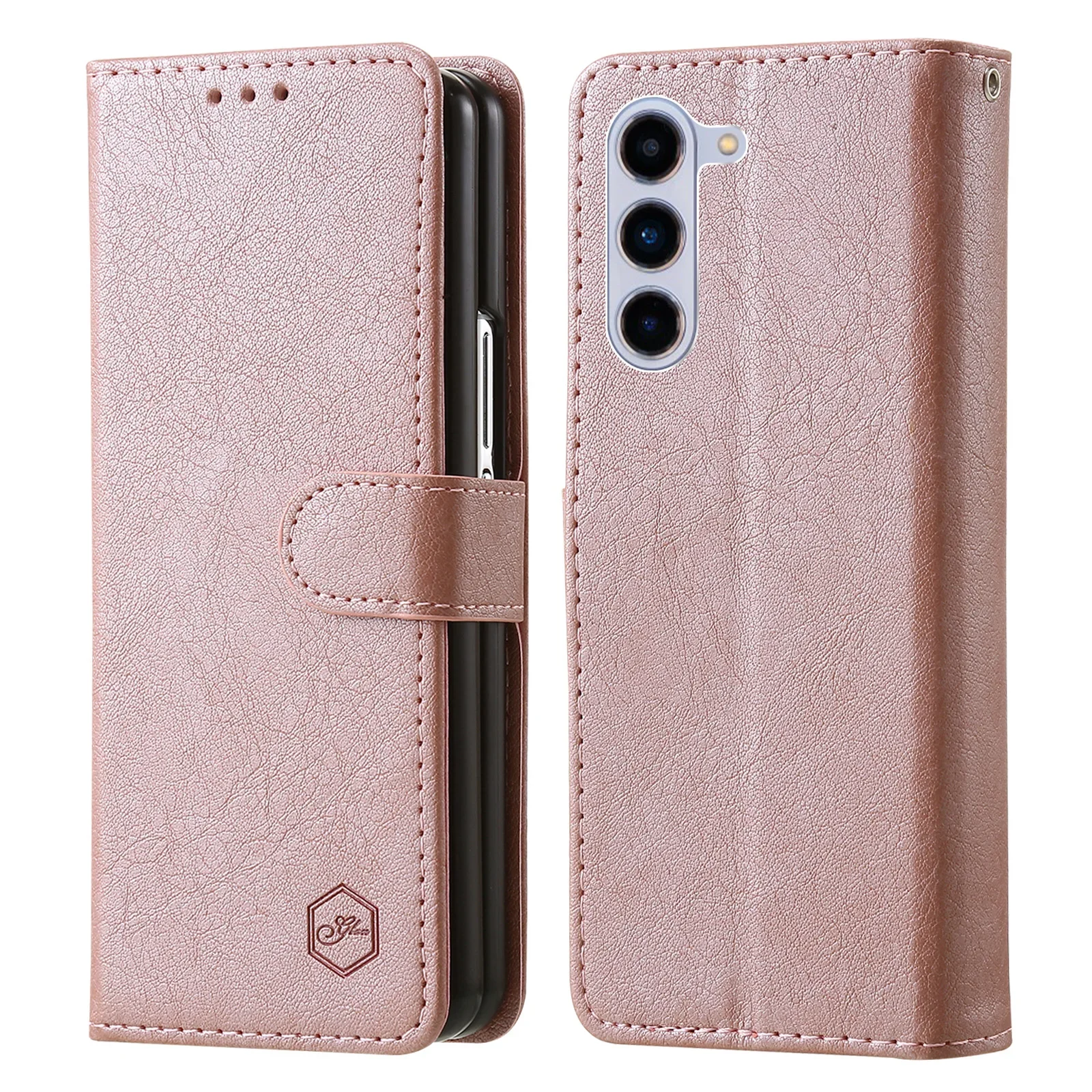 Premium Flip Leather Wallet Phone Case with Kickstand and Card Slots - Business Book Style Cover