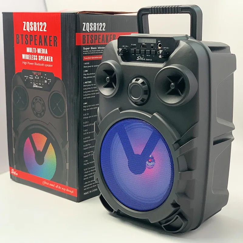 Altifalante Bluetooth Portátil Surround Estéreo Subwoofer sem Fios Square Dance Altifalante Exterior com Microfone Usb fm Alta Potência 60w 8 - Image 4