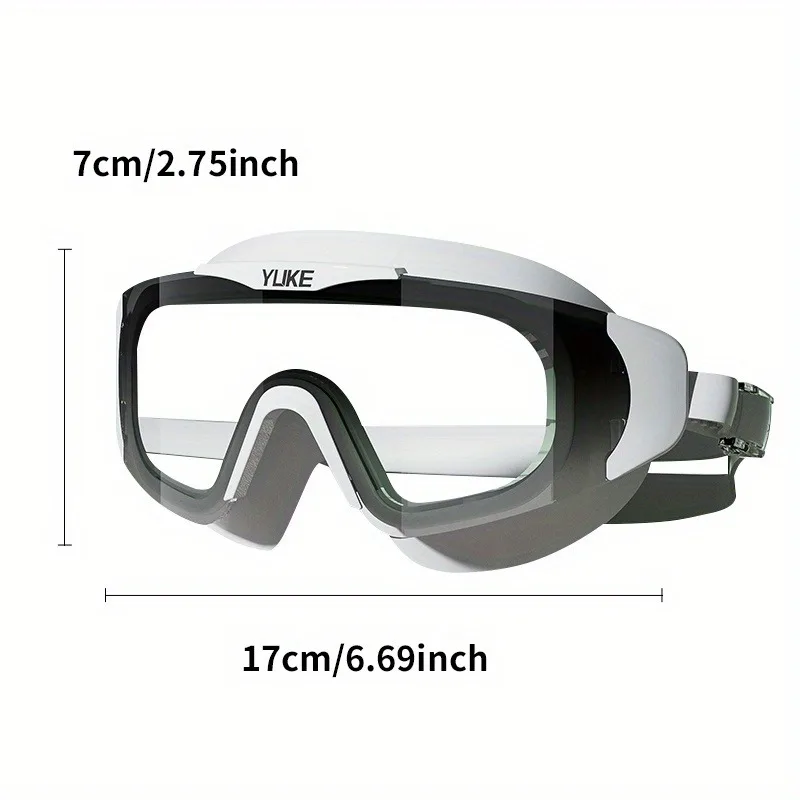 HD Waterproof & Anti-Fog Swimming Goggles-Electroplated Large Frame, Unisex Design for Professionals and Casual Swimmers