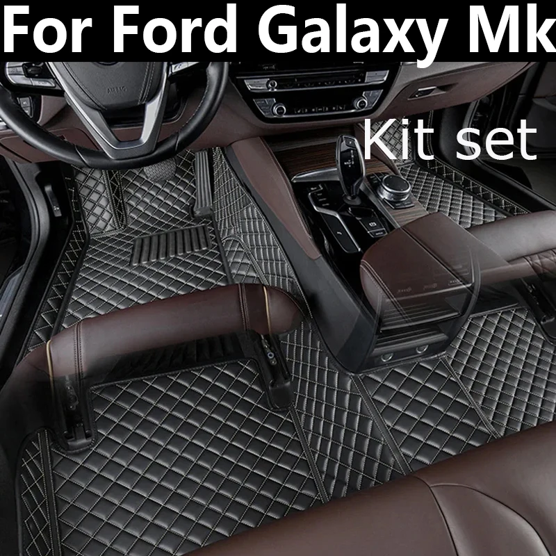 

Автомобильные коврики для Ford Galaxy Mk IV 3 2016 ~ 2019, 7 сидений, автомобильные интерьерные части, водонепроницаемый напольный коврик, автомобильный коврик, полный комплект, автомобильные аксессуары