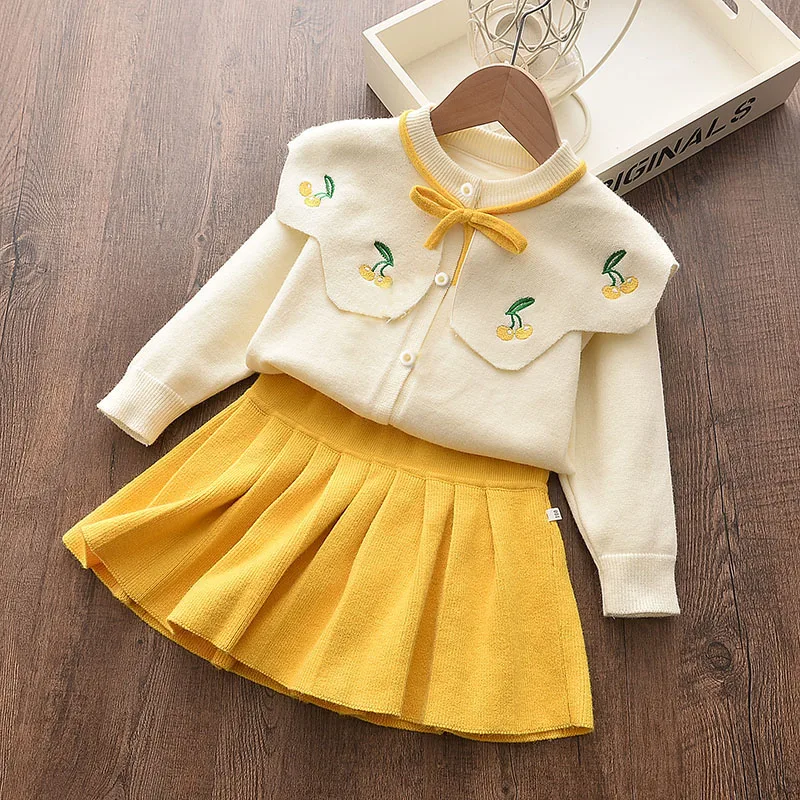 Autumn Toddler Winter Baby Girls Dres Baby Girl Knit Dress Girl Ruffled Sleeve Sweater Dress Clothing Lace girls dress