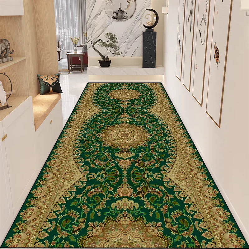 שטיח ארוך סיני רטרו חדש מבית VIKAMA, לא מחליק, מתאים לכניסה למסדרון, מודרני, זן חלל, מזרנים לבית