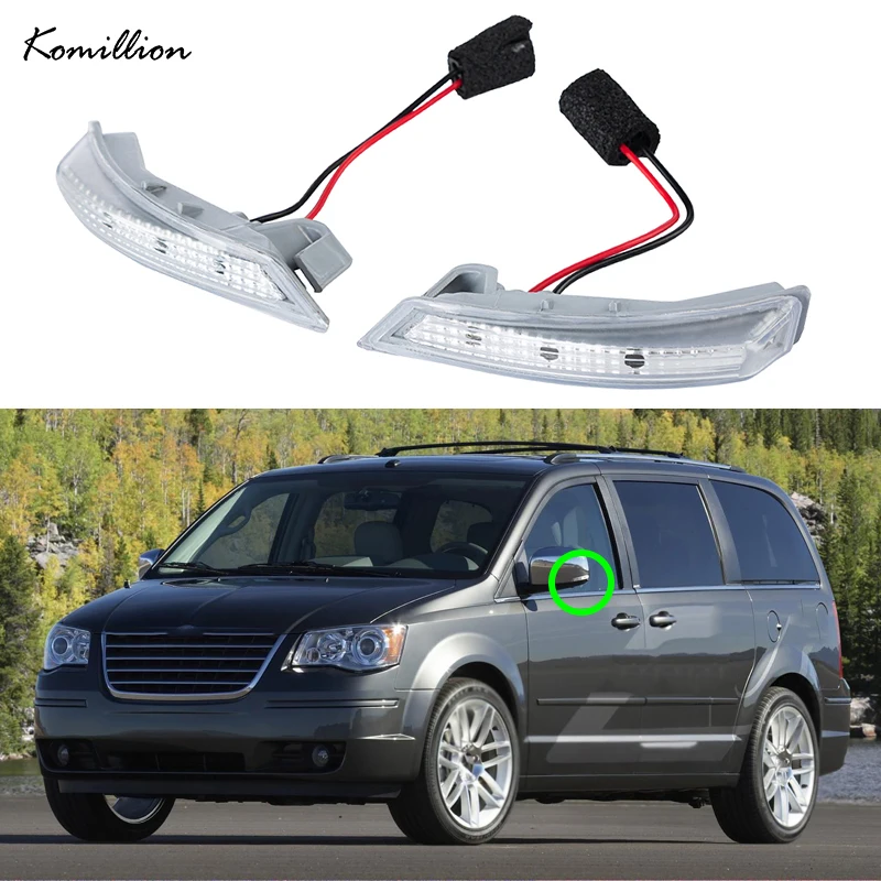 Luci Di Segnalazione A Led Gialle Per Specchietti Retrovisori Laterali Per Chrysler Town And Country/Dodge Grand Caravan 2008-2018 Accessori