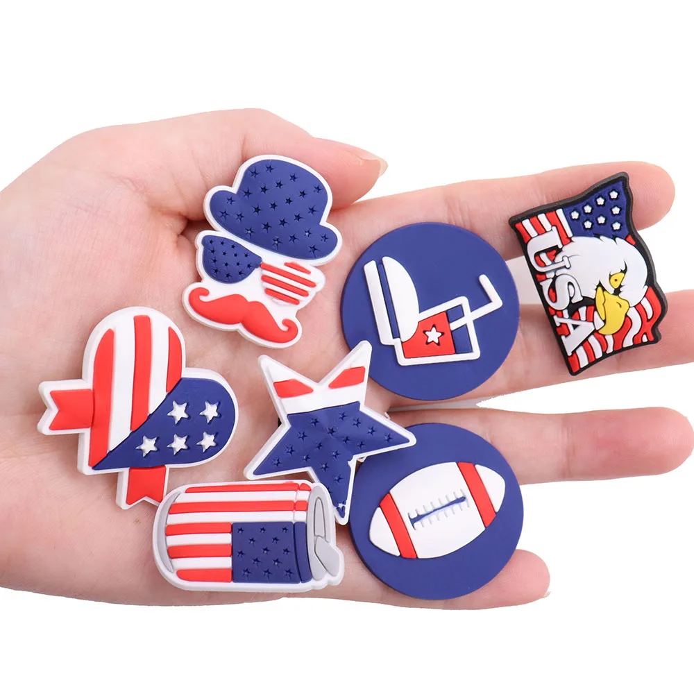 

50pcs Wholesale PVC USA Shoes Accessories Beverage Can Garden Shoe Decorations Fit Boys Girls Croc Jibz Charm Backpack